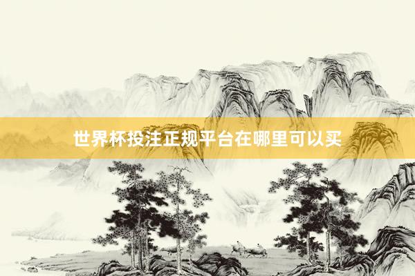 世界杯投注正规平台在哪里可以买